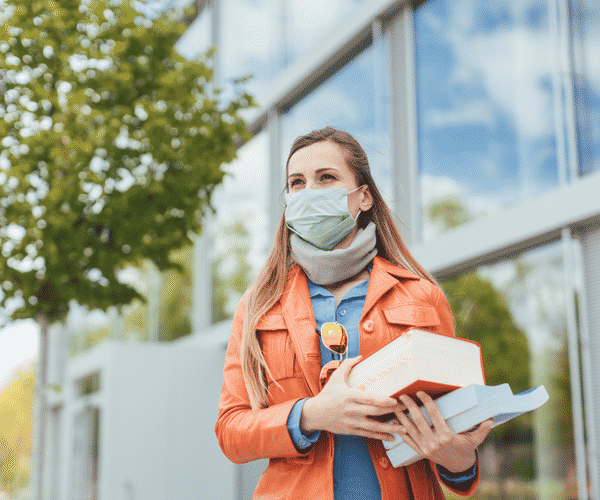 Student With Mask