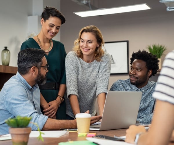 Diverse Group Of Happy Coworkers