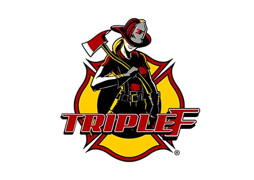 Triple F logo.Triple F was founded to empower female firefighters.